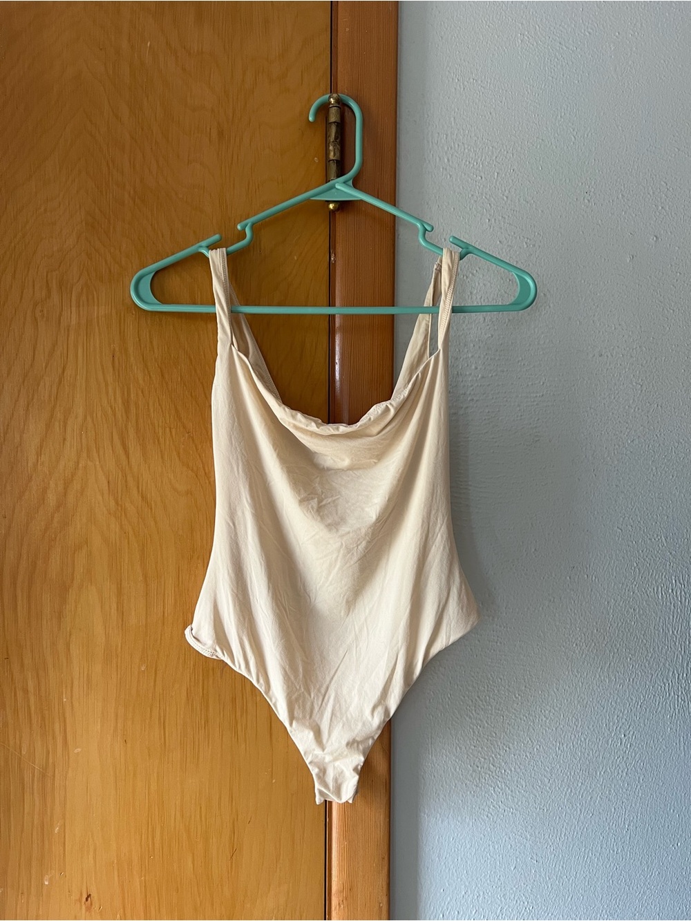Skims Fits Everybody Square Neck Bodysuit in Sand